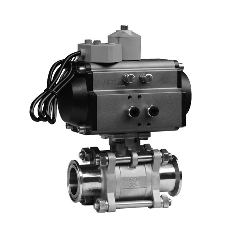 进口三片式卡箍气动球阀 美国RETZ瑞茨