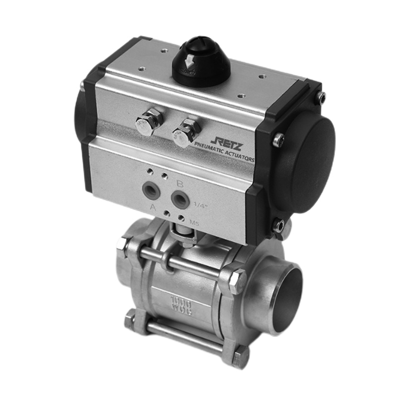 进口三片式焊接气动球阀 美国RETZ瑞茨