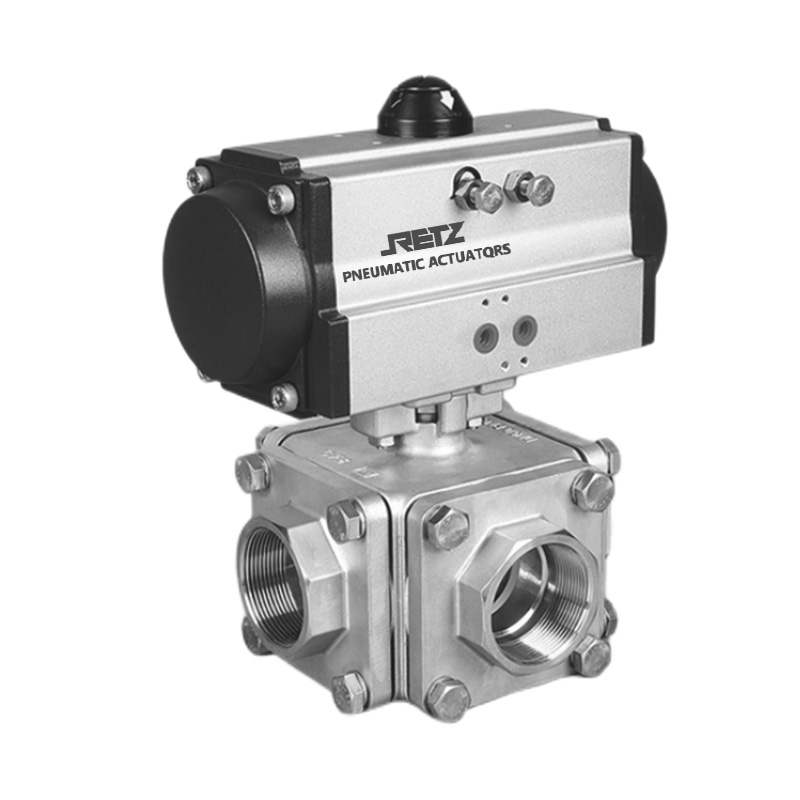 进口气动高压四通球阀 美国RETZ瑞茨