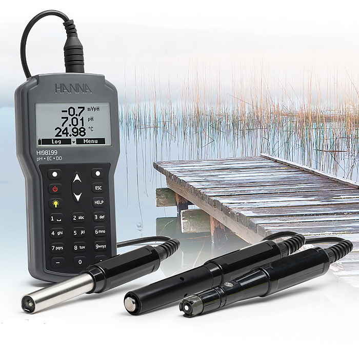哈纳HI98199 微电脑pH-EC-TDS-DO-盐度多参数水质测定仪