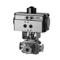 进口卫生级气动三通球阀 美国RETZ瑞茨