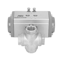 进口气动不锈钢四通球阀 美国RETZ瑞茨