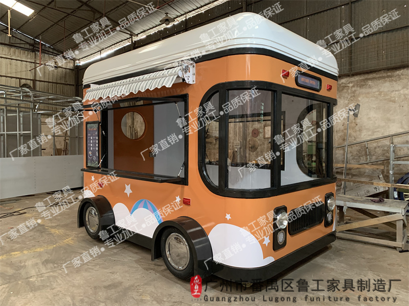 市步行街美食车商业街餐车移动小吃车多功能餐车咖啡饮料摆摊车