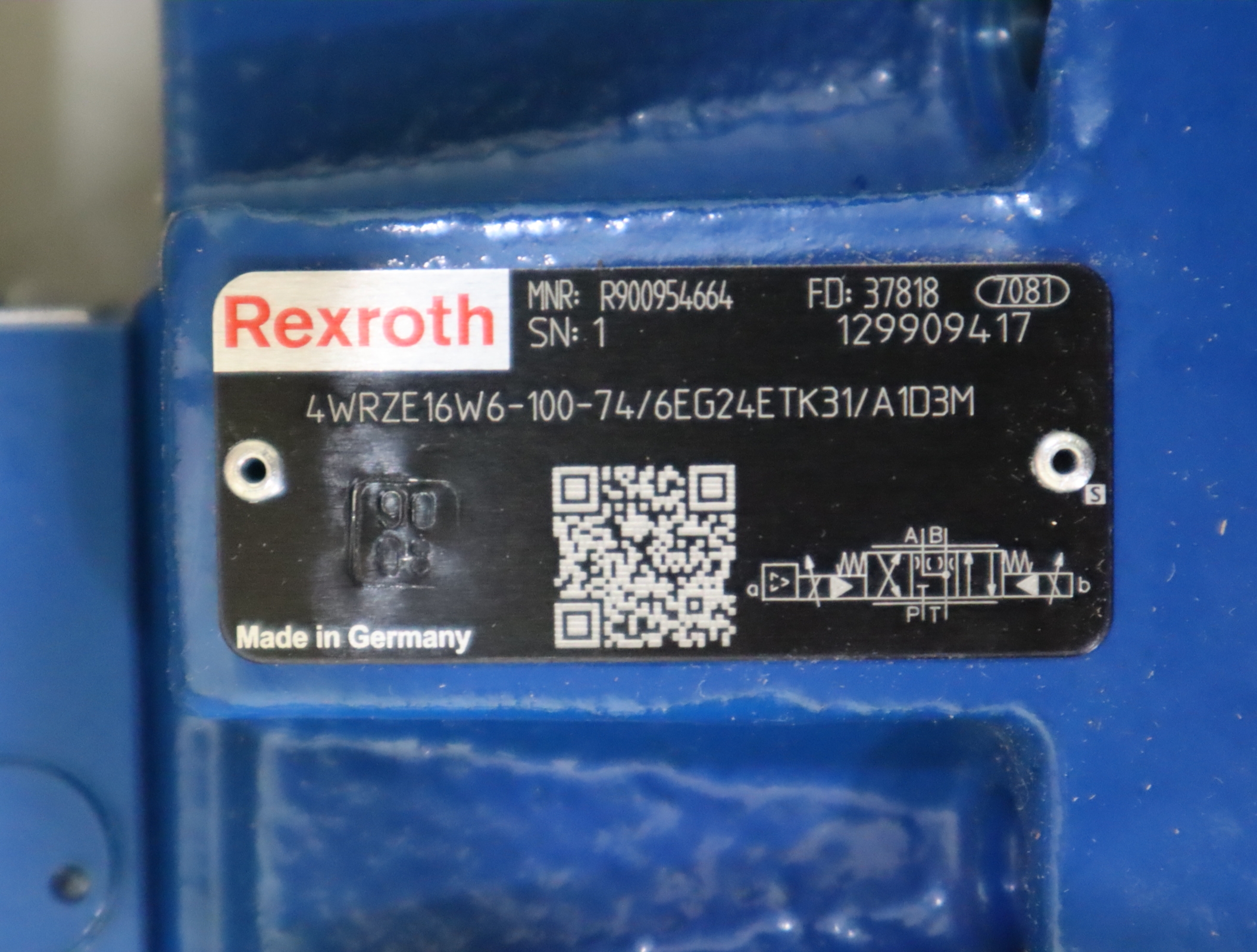 4WRZE16W6-100-74/6EG24ETK31/A1D3M R900954664 REXROTH比例阀