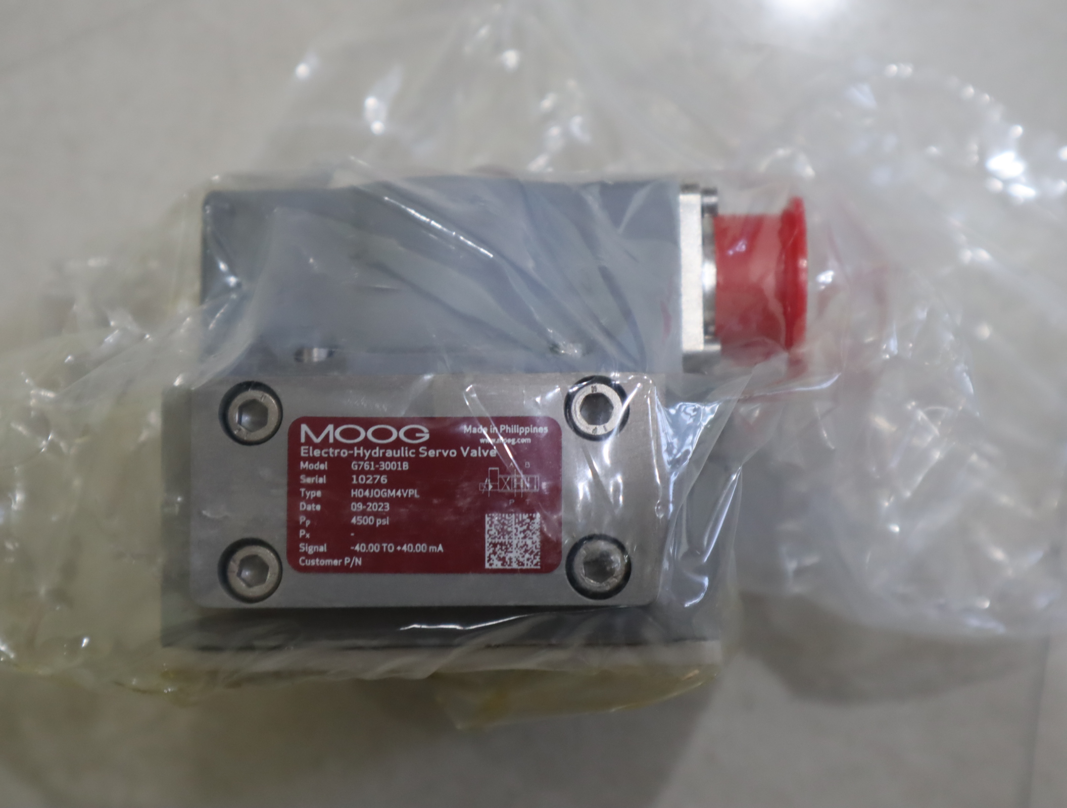 G761-3001B H04JOGM4VPL 4500 psi Philippines 穆格MOOG 伺服阀