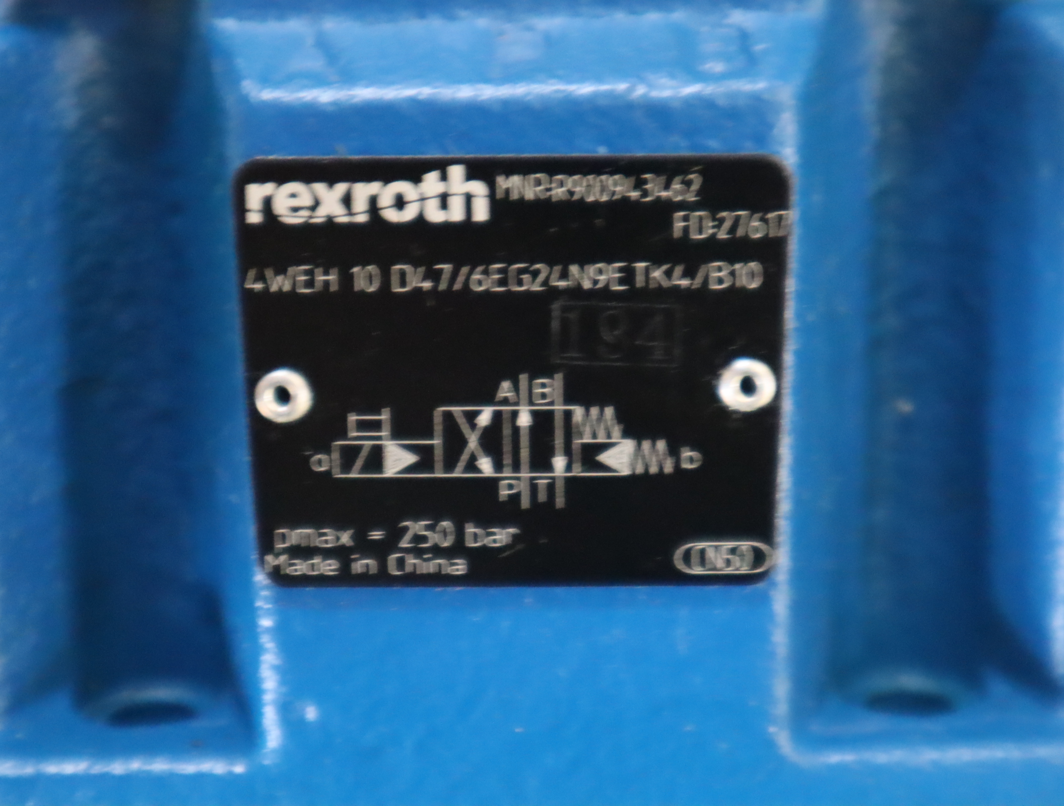 R900943462 4WEH10D4X/6EG24N9ETK4/B10 德国力士乐REXROTH电液阀