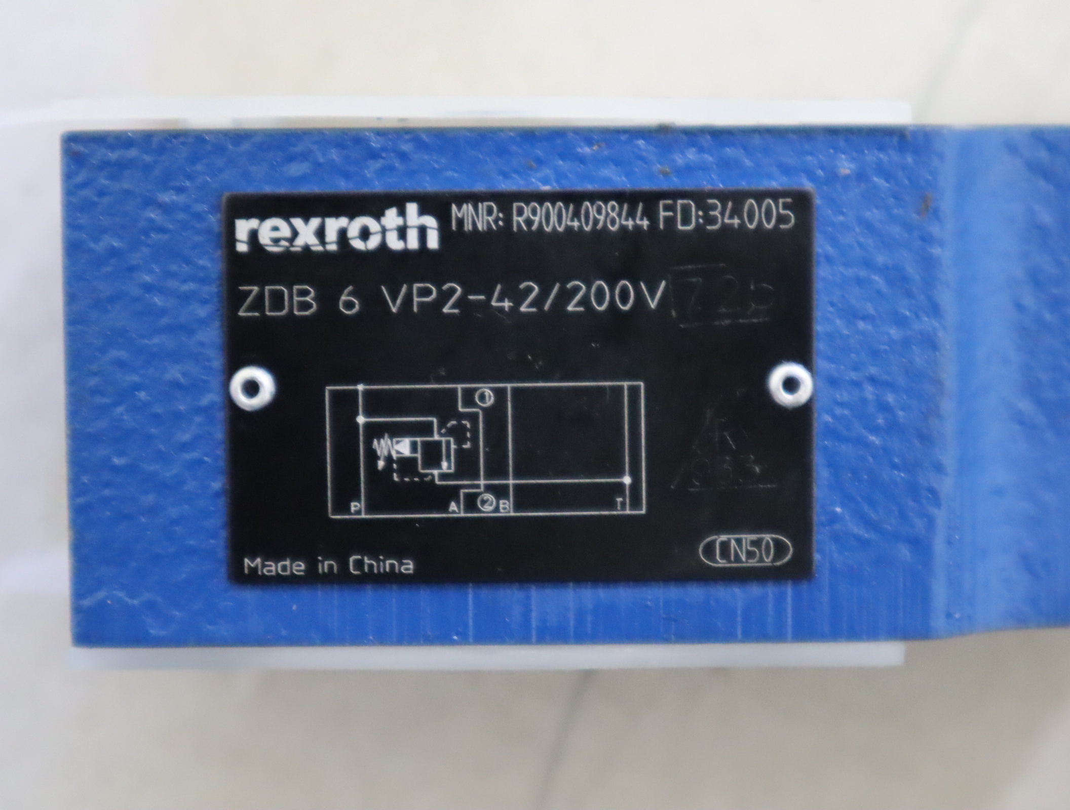 ZDB6VP2-42/200V ZDB6VP2-4X/200V R900409844 力士乐REXROTH阀
