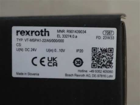 VT-MSPA1-21/A5/000/000 R901439034 德国力士乐REXROTH放大器