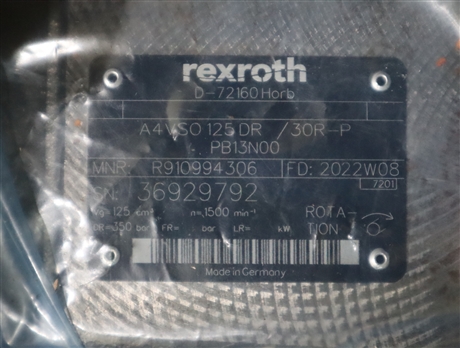 A4VSO125DR/30R-PPB13N00 R910994306 德国力士乐REXROTH柱塞泵