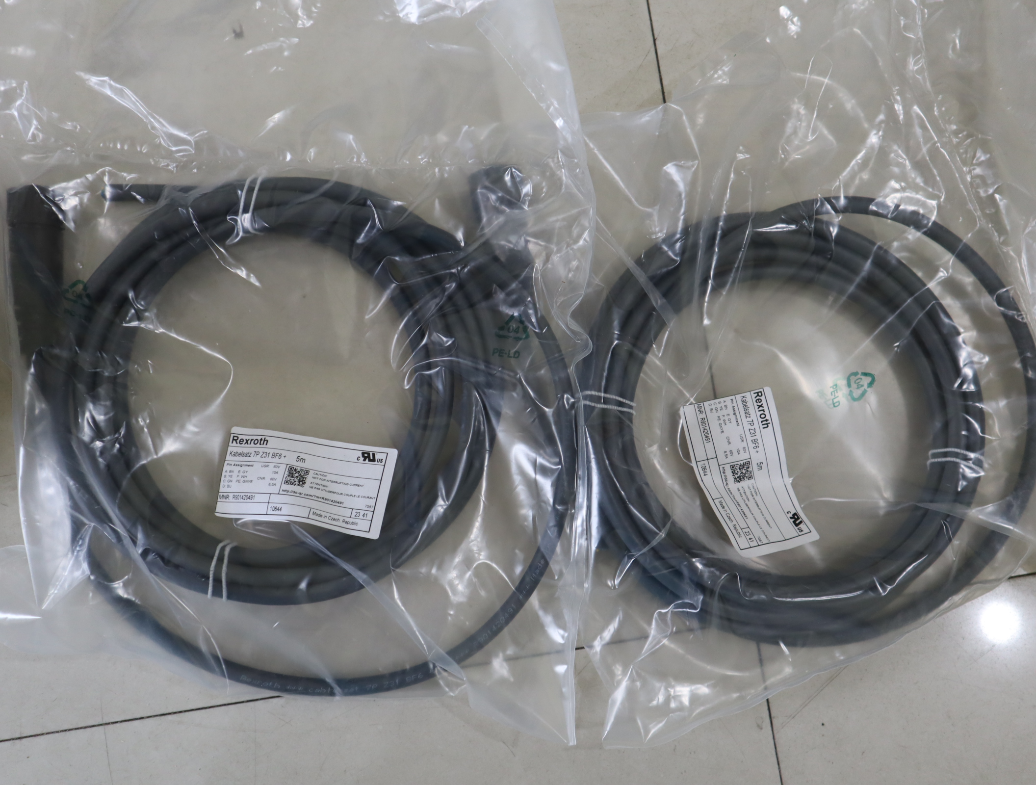 R901420491 Kabelsatz 7P Z31 BF6 +5M 电缆套件力士乐REXROTH电线