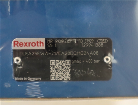 R900949305 LFA25EWA-71/CA20DQMG24A08 力士乐REXROTH逻辑阀盖板