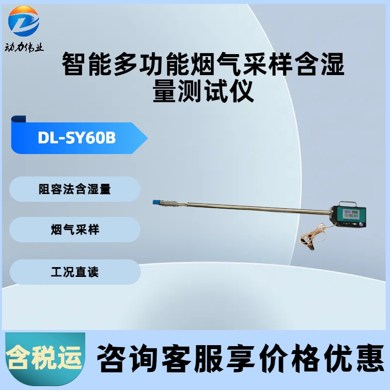 便携式阻容法含湿量检测仪 DL-SY60B温度压力流速测定可采样烟气