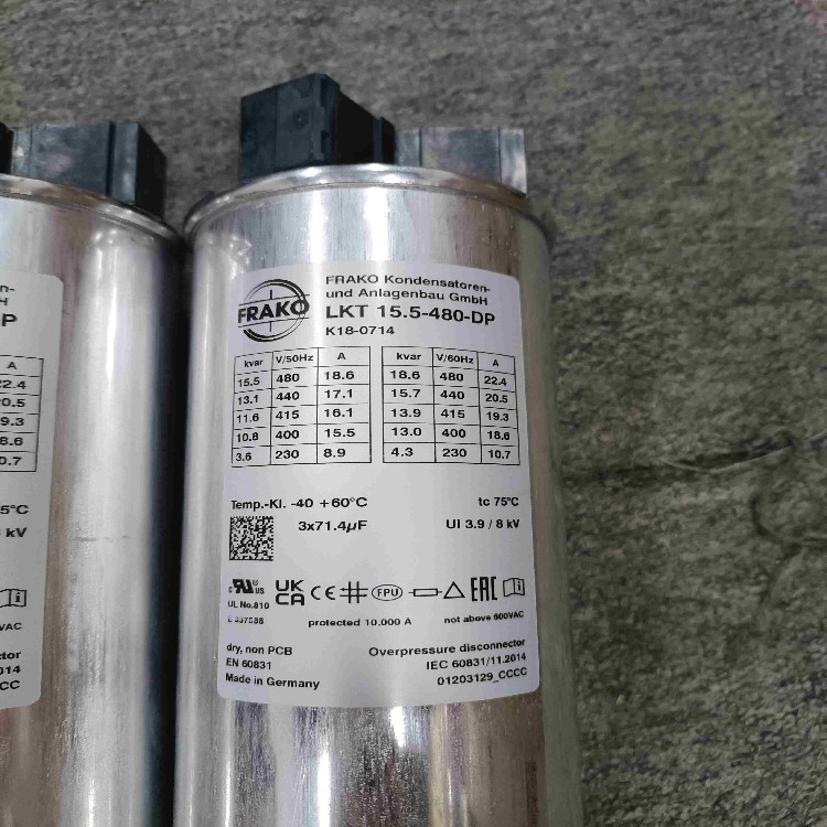 FRAKO补偿电容LKT15.5-480-DP K18-0714 15.5kvar 480V 50Hz