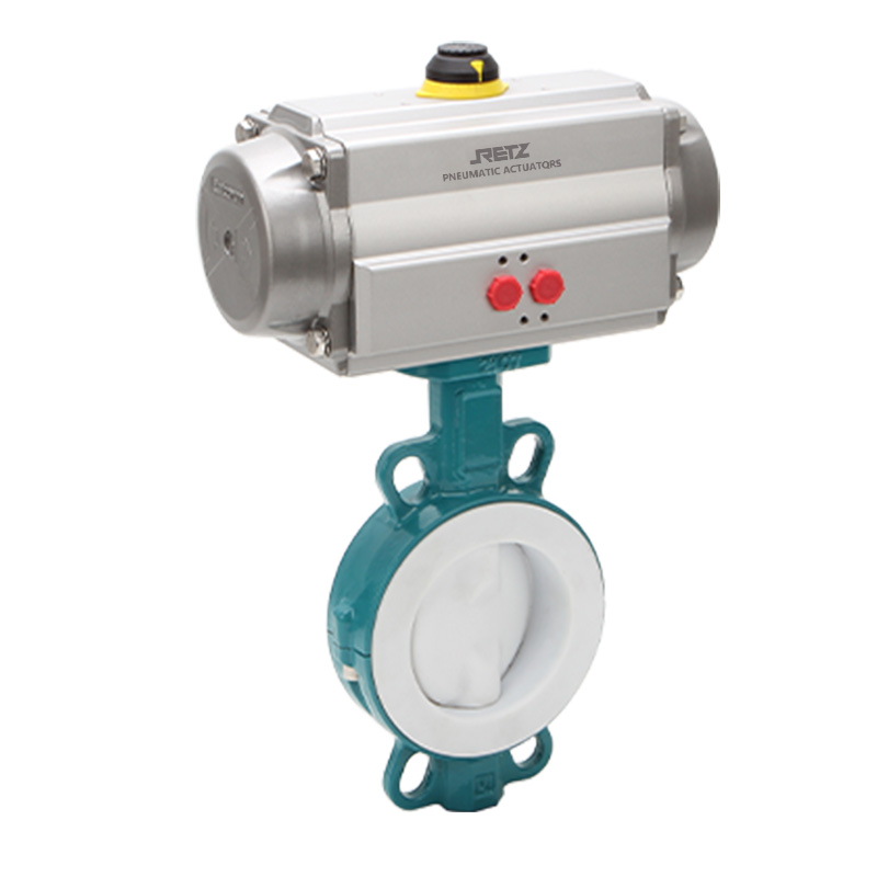 进口耐腐蚀气动衬PFA蝶阀 美国RETZ瑞茨
