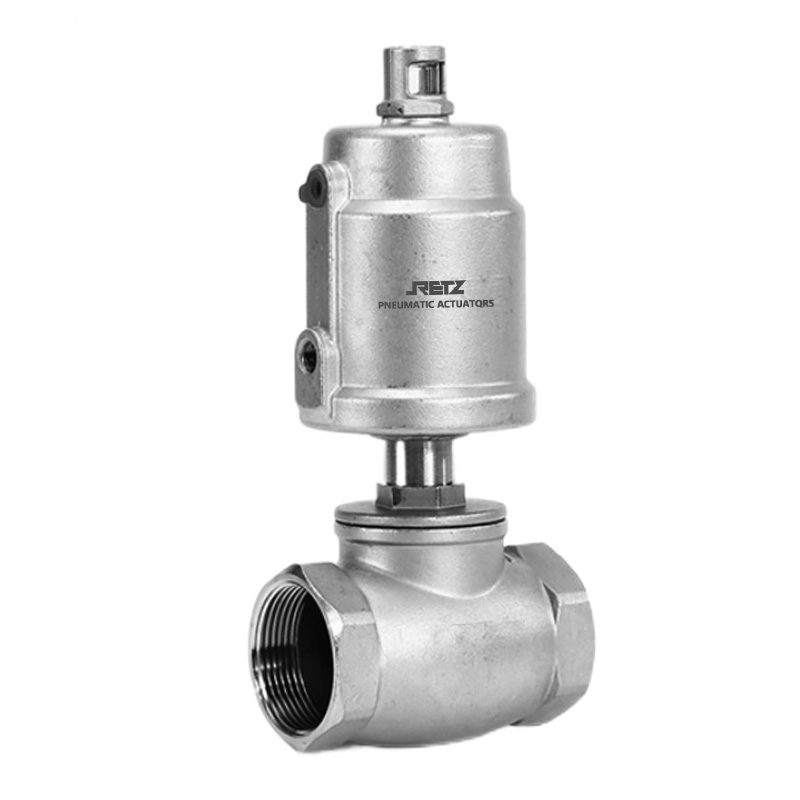 进口丝口气动不锈钢截止阀 美国RETZ瑞茨