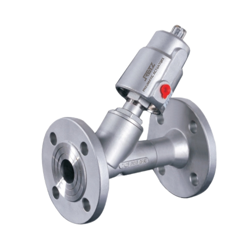 进口法兰不锈钢气动角座阀 美国RETZ瑞茨