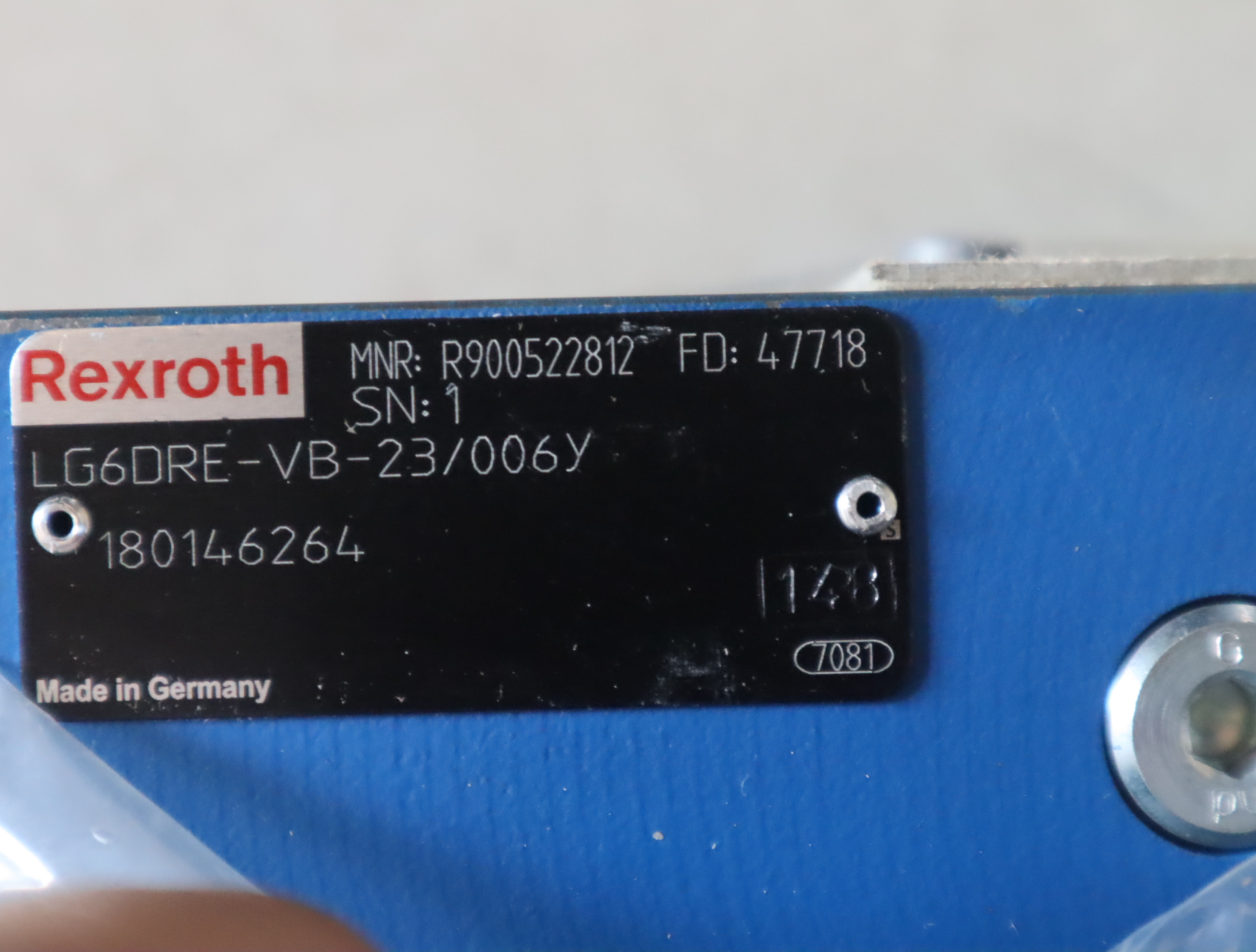 LG6DRE-VB-23/006Y LG6DRE-VB-2X/006Y R900522812力士乐REXROTH阀