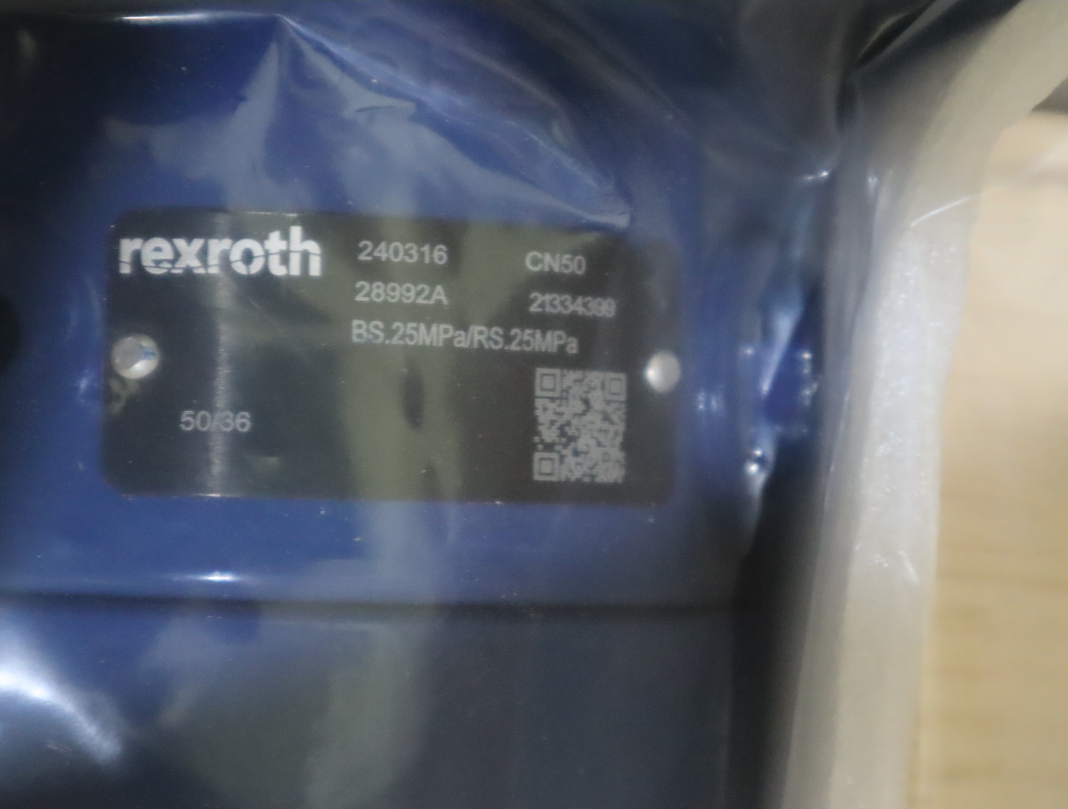 240316 CN50 28992A 21334399 BS.25MPa/RS.25MPa 50/36 REXROTH