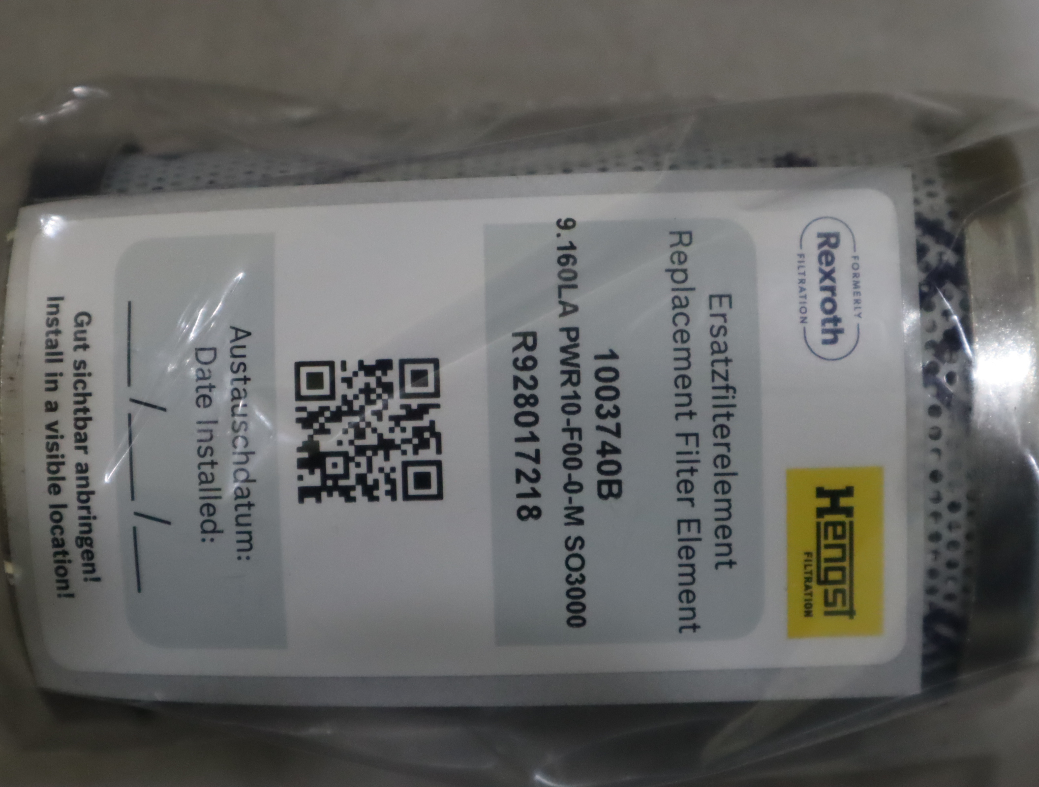 9.160LA PWR10-F00-0-M SO3000 R928017218 1003740B HENGST