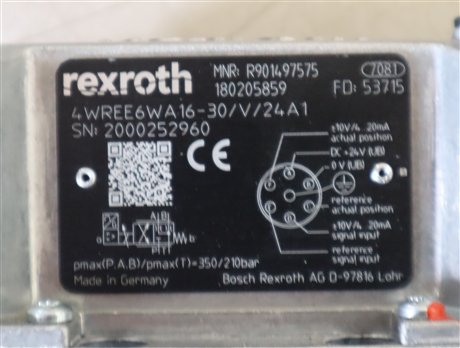 4WREE6WA16-3X/V/24A1 R901497575 德国力士乐REXROTH比例阀