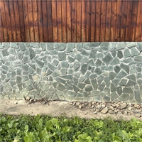 古朴素雅 浅绿色青石板 外墙蘑菇石 板岩碎拼石