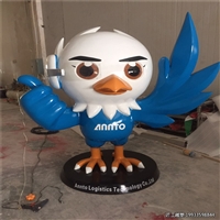 玻璃钢卡通动物鸟造型摆件雕塑