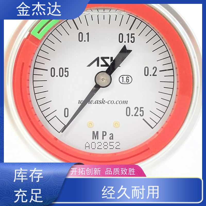 ASK油压表 OSG-AT-G1/4-60x16MPa ASK 附彩色卡环 易于辩识