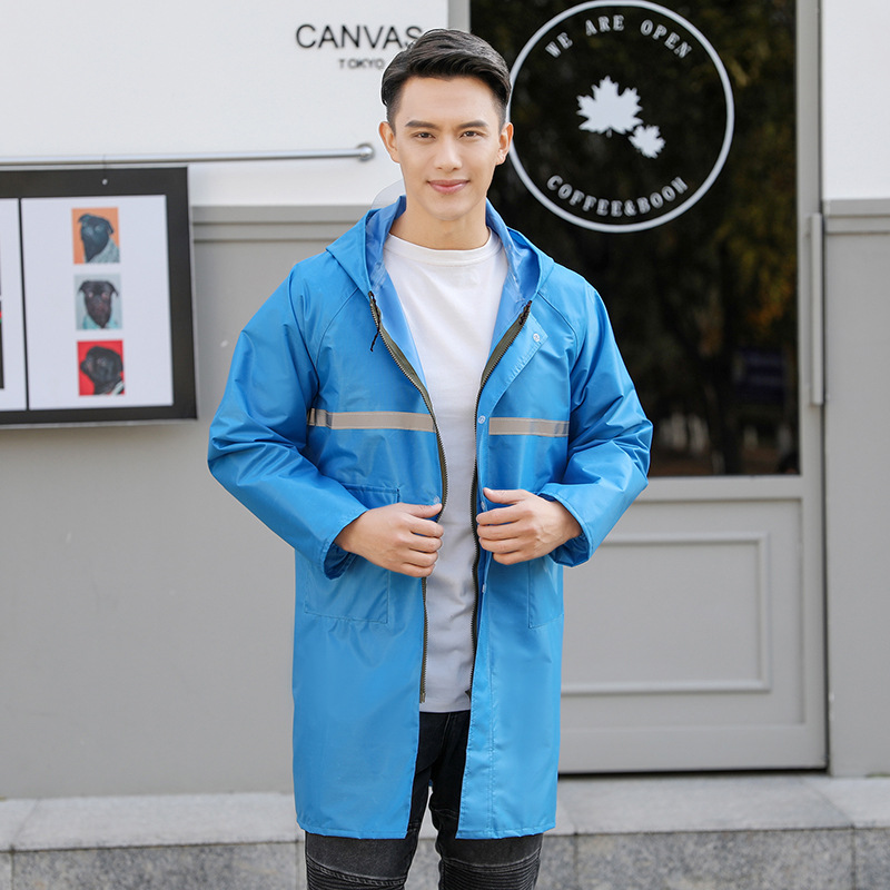 长款加厚牛津布连体成人款户外连体雨衣全身防水 徒步雨披