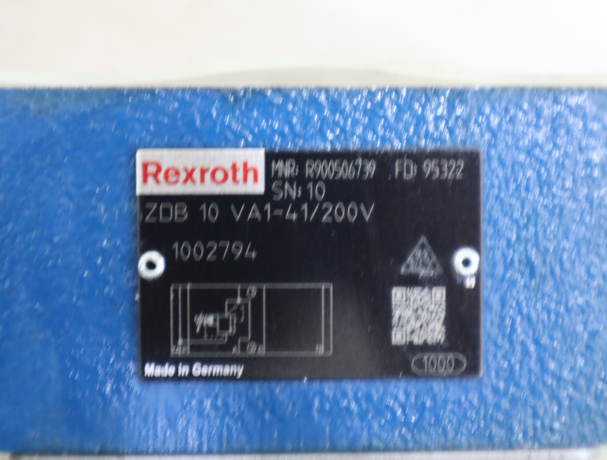 ZDB10VA1-41/200V ZDB10VA1-40/200V R900506739 力士乐REXROTH阀