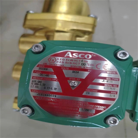 ASCO阿斯卡电磁阀JSIS8551B313 24VDC驱动方式
