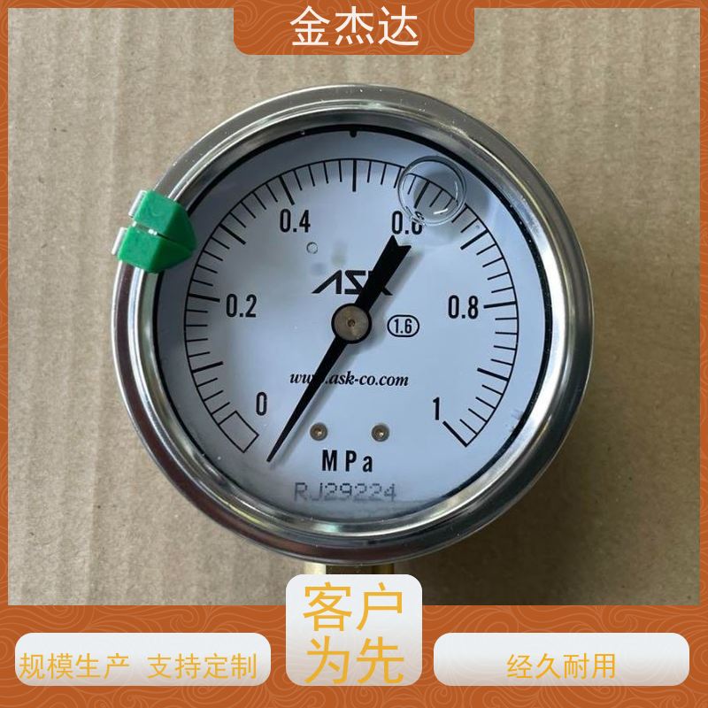 ASK油压表 OPG-AT-R1/4-60x40MPa-CR压力表 不锈钢耐震 易于辩识