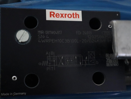 4WRPEH10C3B100L-20/G24K0/F1M 0811404817  力士乐REXROTH比例阀