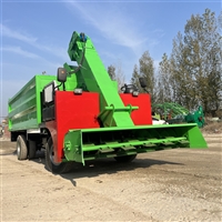 养牛场三轮自卸式铲粪机 液压升降刮板收粪机 牛粪清理车