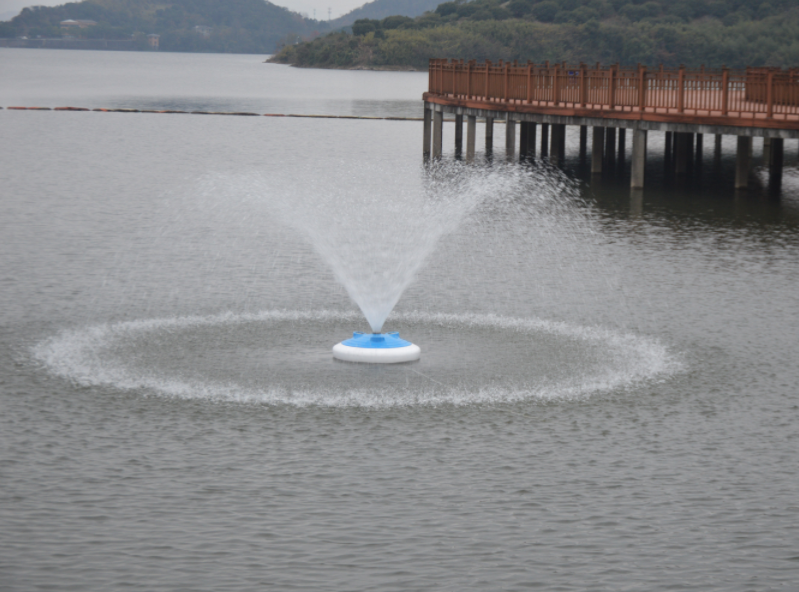 太阳能喷泉式提水曝气器 光伏增氧机