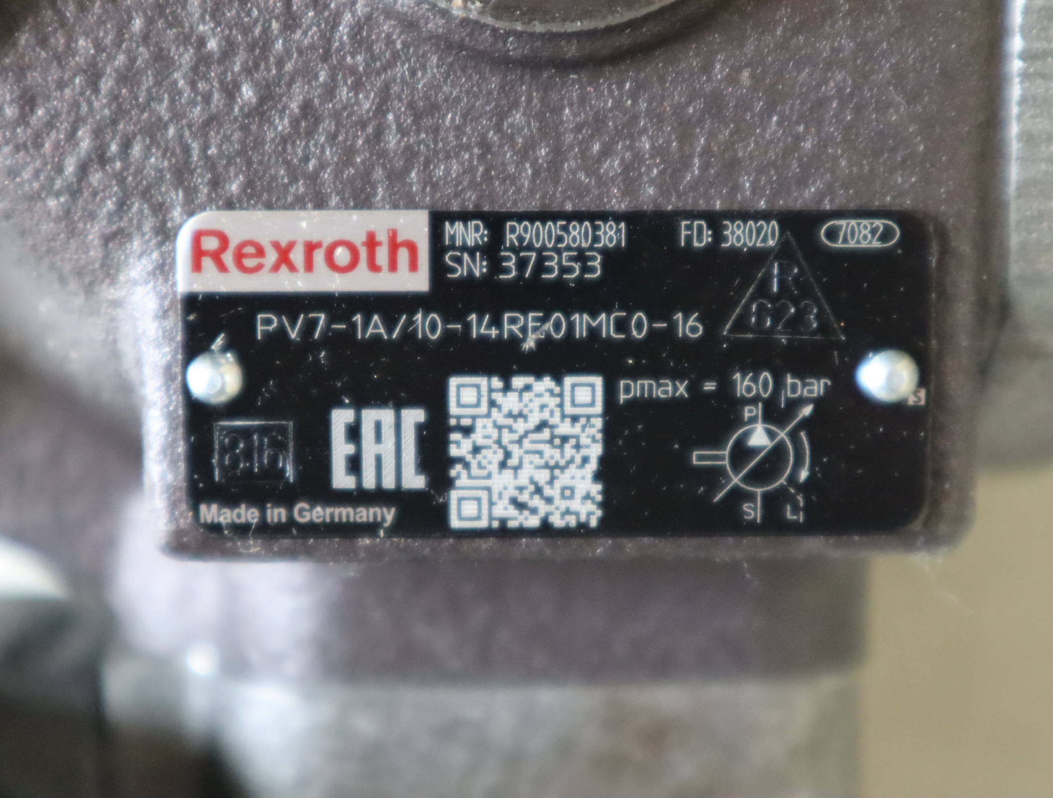 R900580381 PV7-1A/10-14RE01MC0-16 德国REXROTH力士乐叶片泵