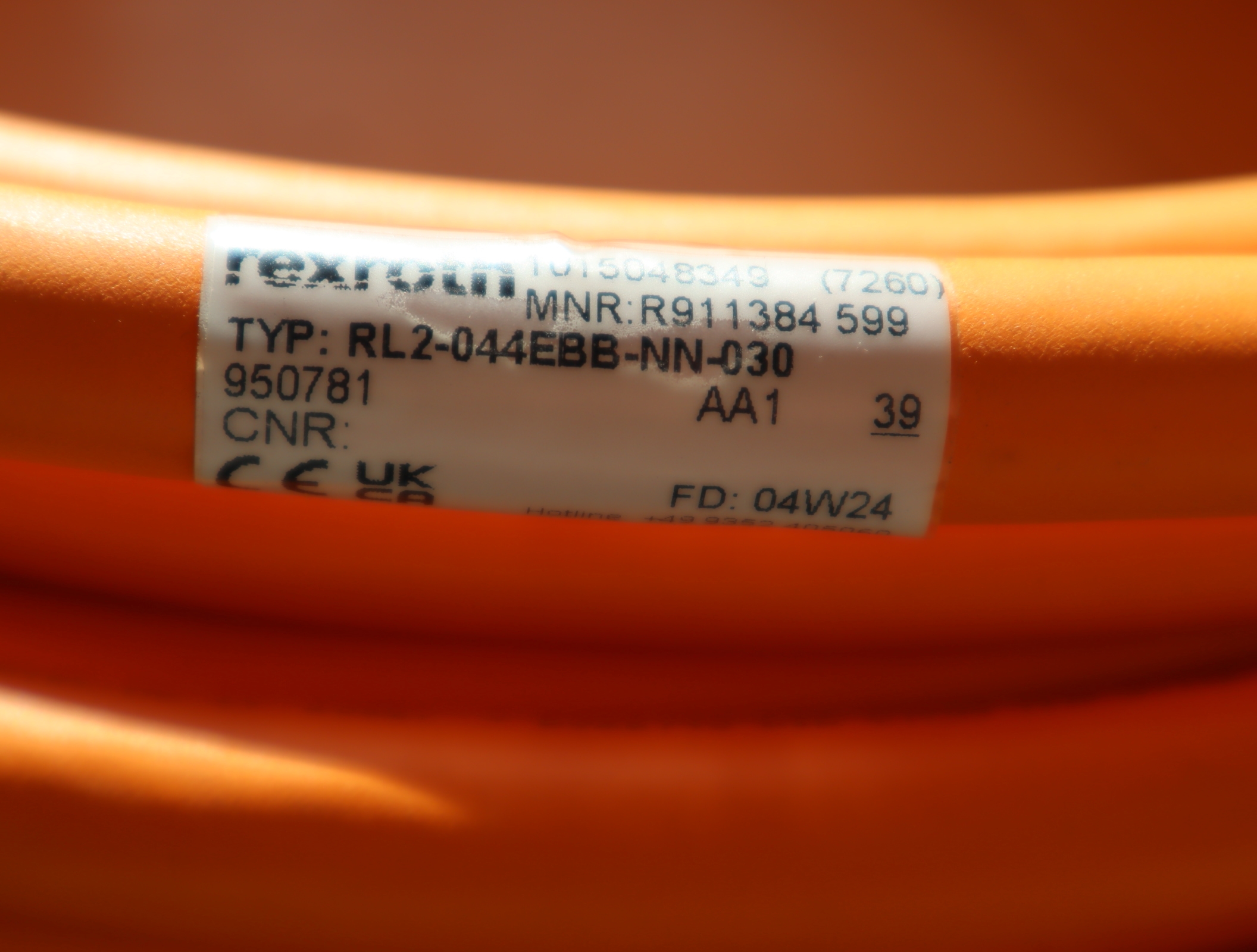 R911384599 RL2-044EBB-NN-030,0 德国力士乐REXROTH电缆