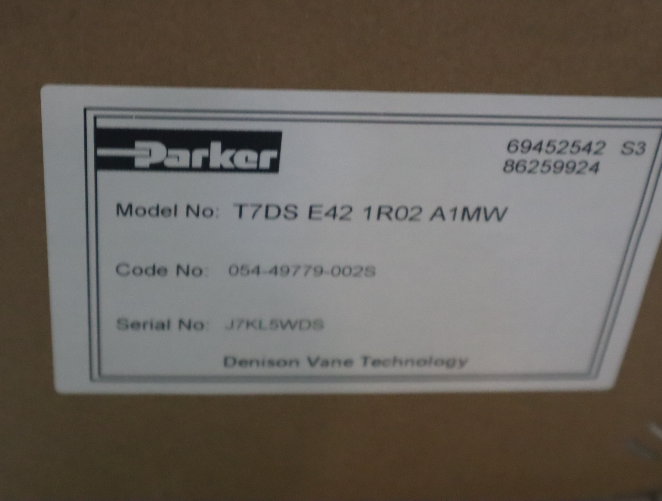 T7DS E35 1R02 A1MW 054-50432-002S 派克PARKER叶片泵中国上海产