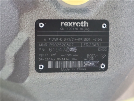 A A10VSO45DFR1/31R-VPA12N00-S1648 R902520807 REXROTH力士乐泵