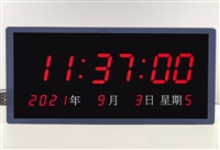 述泰医疗药厂专用有线POE供电自动校时单面嵌入式LED网络同步时钟