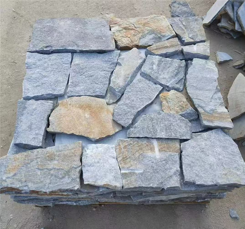 清莱蓝庙 蓝石英碎拼石 天然文化石城堡石 宝石蓝乱形石