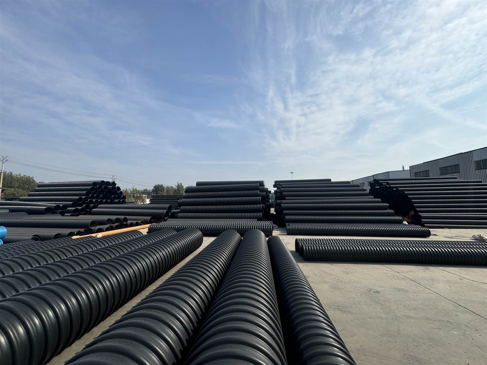 hdpe波纹管pe给排水管HDPE工程市政管道厂家