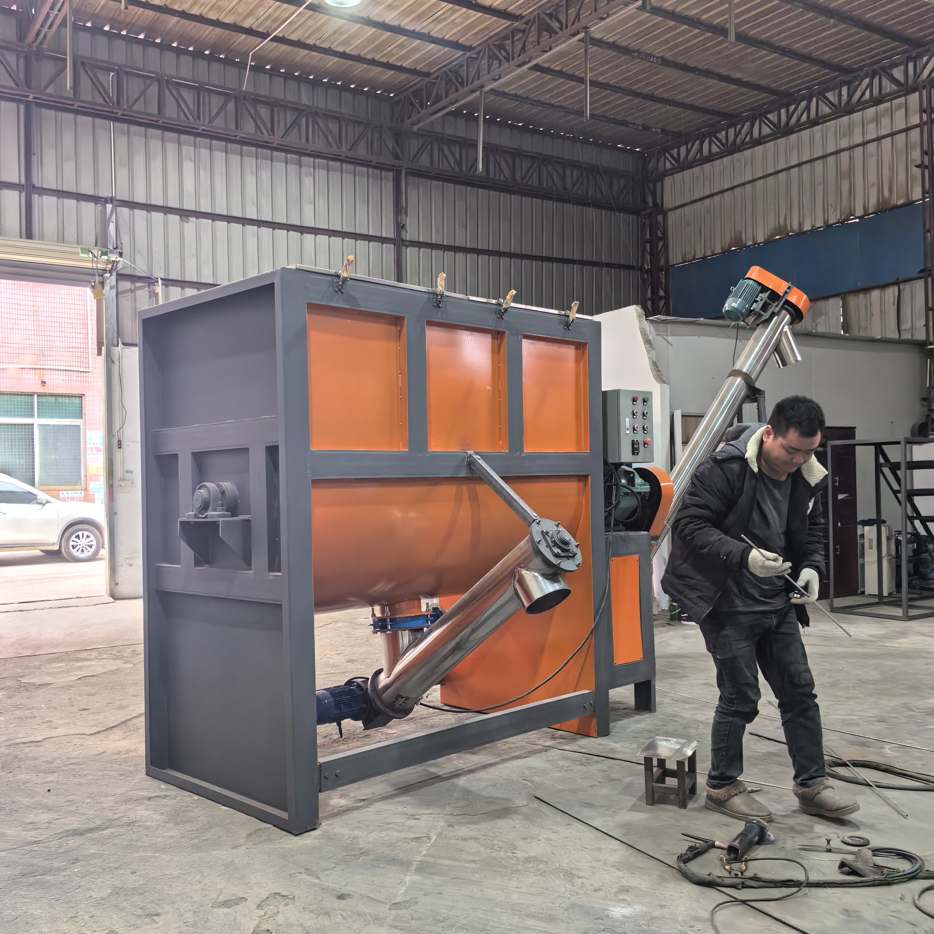 卧式搅拌机 大型饲料食品混合面粉调料 工业化工商用拌料机