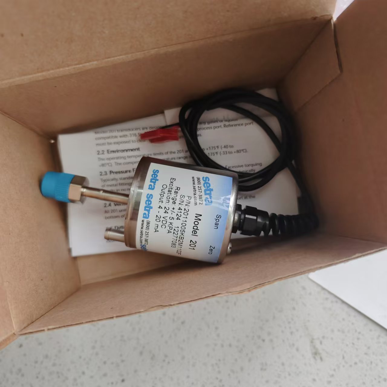 Setra西特微差压传感器 Model 201系列