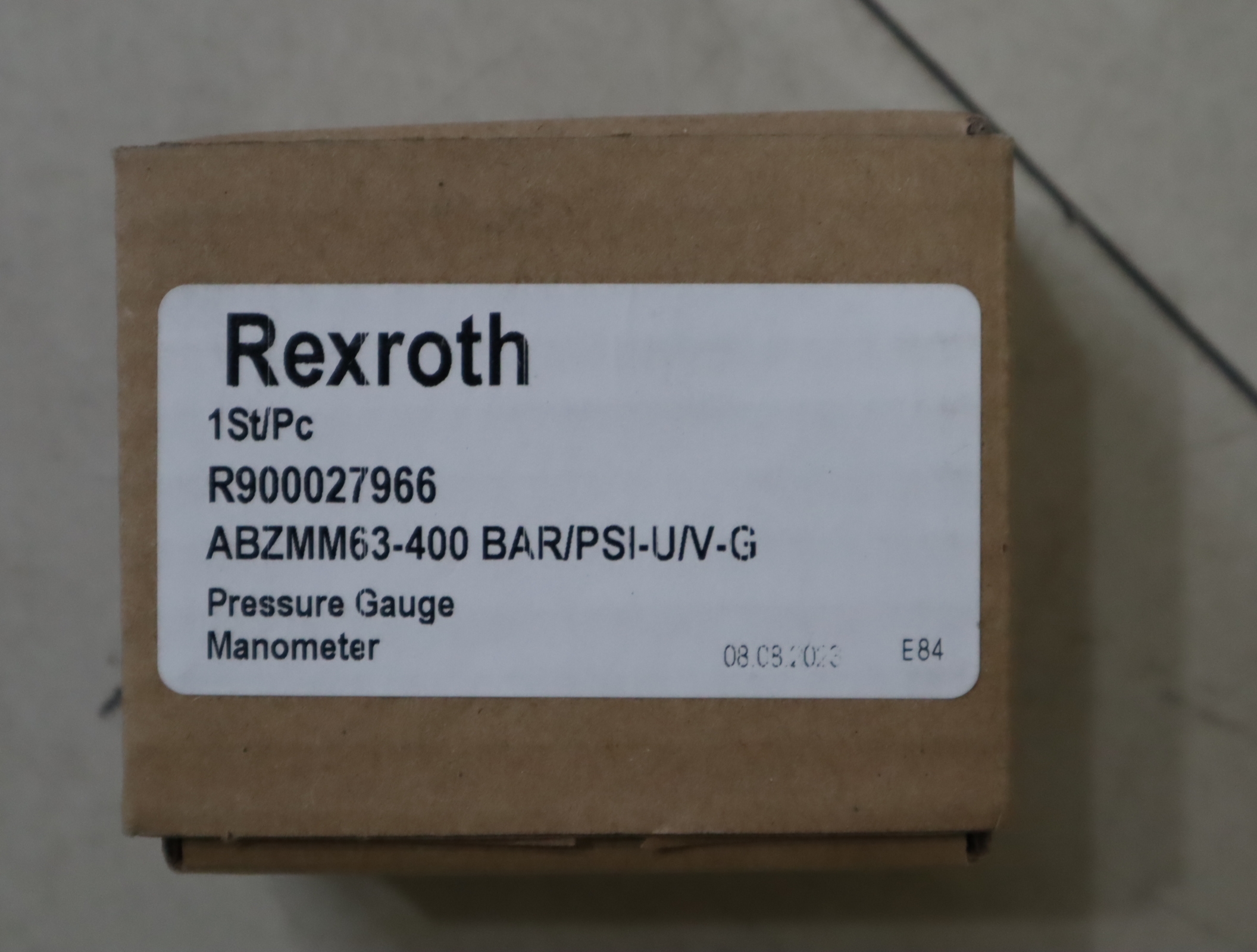 R900027966 ABZMM63-400BAR/PSI-U/V-G 德国力士乐REXROTH压力表