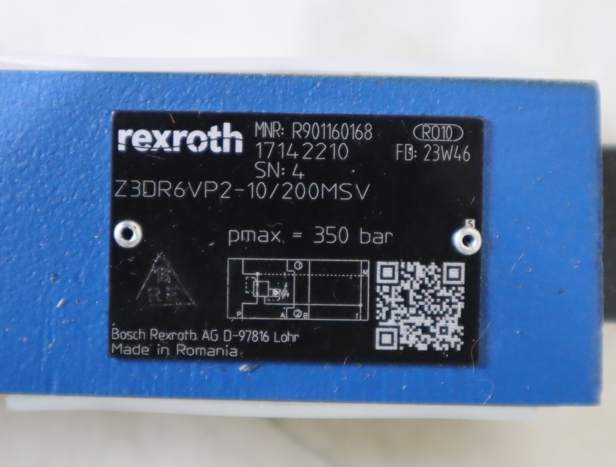 Z2DR6VP2-10/200MSV Z2DR6VP2-1X/200MSV R901160168 REXROTH