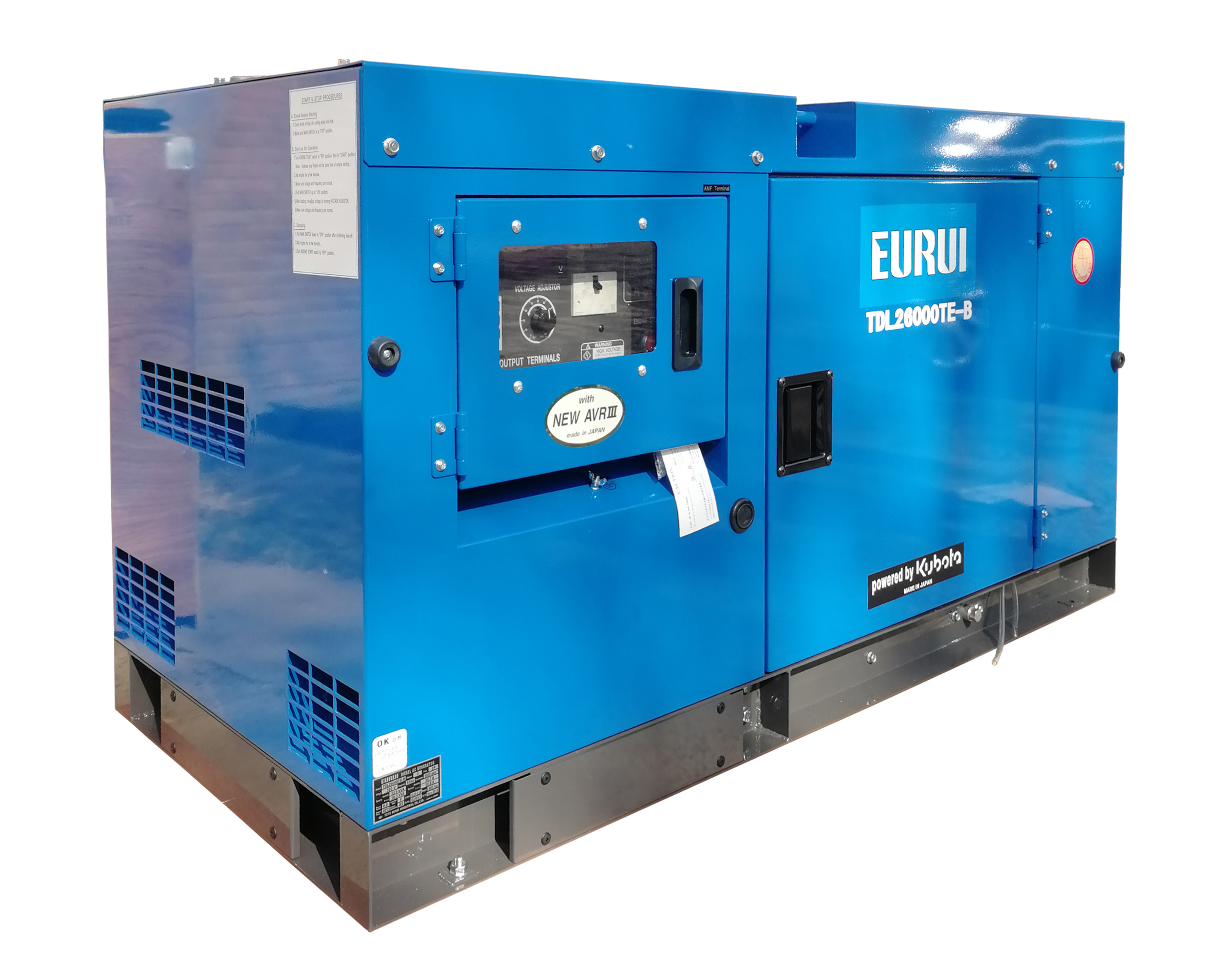 原装日本进口东洋柴油发电机TDL26000TE-B