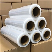 ldpe透明色缠绕膜高强度拉伸比全自动机用纸箱托盘打包日产量30吨