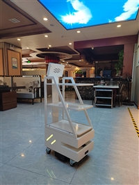 火锅店送餐机器人  闯王智能服务机器人厂家