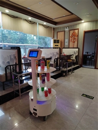 闯王圆形送餐机器人  餐饮服务机器人