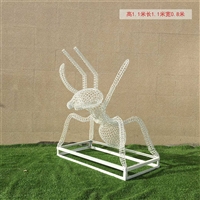 不锈钢蚂蚁雕塑 镂空发光蚂蚁雕塑定制